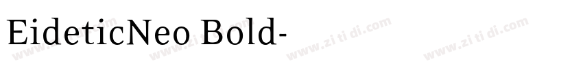 EideticNeo Bold字体转换